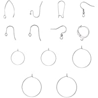 UNICRAFTALE 13 Estilos 156 Piezas Pendientes de Acero Inoxidable Pendientes de Aro Ganchos Y Kit de Fabricación de…